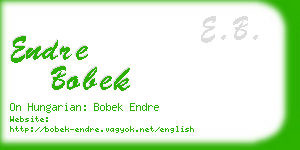 endre bobek business card